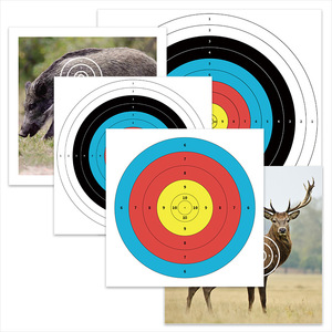 <span class=keywords><strong>Cible</strong></span> de tir à l'arc en papier pour <span class=keywords><strong>compétition</strong></span> et entraînement, cercle complet, avec points de référence, impression couleur claire - Product Image 2