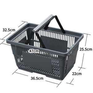 Supermarket Trade Assurance Grocery <strong>Baskets</strong> Durable <strong>Plastic</strong> <strong>Basket</strong> for Shopping - Product Image 1