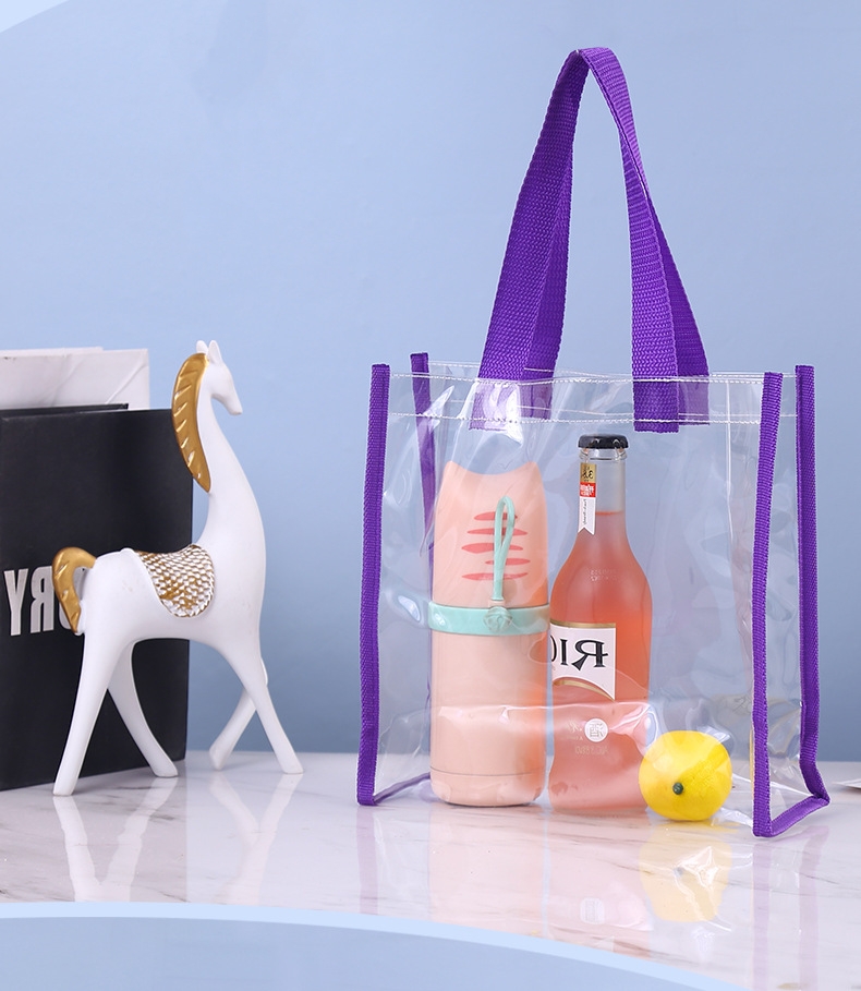 Logo Pvc Transparent Tote Bag For Sale Stand Up Pouch Recycled Materials