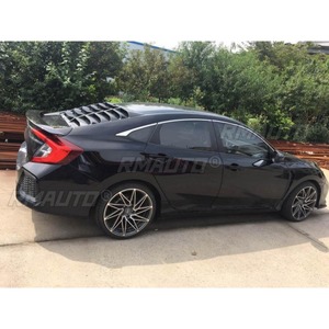 Car Side Rear <b>Window</b> Louver Shutter <b>Cover</b> Sport Style For Honda Civic Sedan 2016-2021 10th Gen Body Kit Car Accessories - Product Image 4