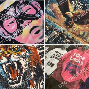 Dtg Print Crew Neck Heavy Weight Graphic Luxury 280 300 Gsm High Quality Oversized Boxy 100% Cotton Men Tshirts Custom Tshirt - Product Image 5