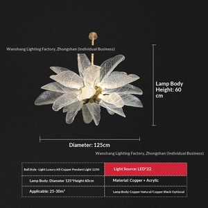 All-copper Acrylic <b>Light</b> Luxury Living Room Chandelier Minimalist Elegant Suitable Villa Bedroom Dining Room Tree <b>Branch</b> Design - Product Image 3