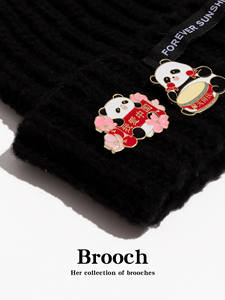 Broche de Panda Amo la China, Celebración del Día Nacional, Pequeño Regalo, Diseño Original, Insignia de Dibujos Animados <span class=keywords><strong>para</strong></span> Estudiantes - Product Image 2