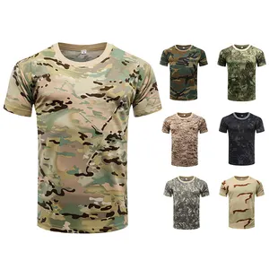 Prix usine Camouflage T-shirts à manches courtes Camouflage uniformes chemise d'entraînement en plein air tactique vêtements d'été