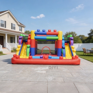 Castillo Inflable de Bloques de Construcción, Casa de Brinco Inflable Comercial, Castillo Inflable para Niños y Adultos - Product Image 1