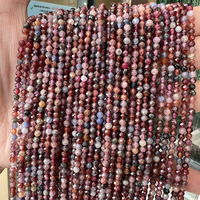 Perles en pierre naturelle facettées de 2 mm, 3 mm, 4 mm, perles en cristal, pierres précieuses multicolores, spinelle, perles en vrac pour la fabrication de bijoux