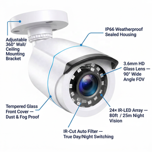Sistema de Videovigilancia HD de 2MP, NVR POE Personalizable, Detección Facial en Interiores/Exteriores, Sensor CMOS, Soporte OEM/ODM - Product Image 3