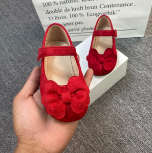New Boutique Kids <b>Shoes</b> Solid Color Bow <b>Soft</b> Sole Princess Baby Girl Flat Dress <b>Shoes</b> - Product Image 2