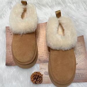 Botas de Nieve de Diseño de Lujo para Mujer, Tendencia 2025, Modernas, Cálidas, de Lana de Oveja, Térmicas, Cómodas, con Suela Gruesa de Goma - Product Image 1