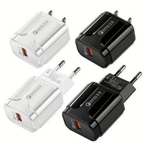 18W Phone Charger US/EU Plug QC3.0 Fast <b>Charge</b> Single USB Wall Charger PD Charger <b>Block</b> for Mobile Phone - Product Image 1