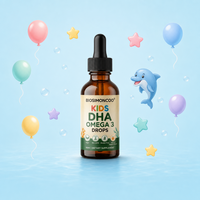 Gouttes liquides de DHA Oméga 3 pour enfants 60 ml Vegan Soutien cérébral, visuel et immunitaire pour les enfants Vente en gros