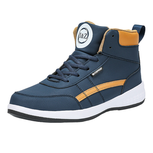 2026 Spring Large High Top Board <b>Shoes</b> Sporty Walking <b>Shoes</b> Trendy Fashionable Lightweight PU Casual Sneakers - Product Image 1