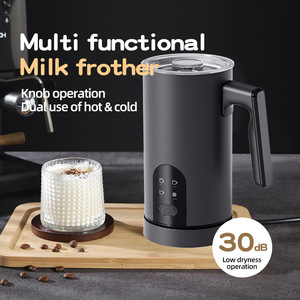 Espumador <span class=keywords><strong>de</strong></span> <span class=keywords><strong>Leche</strong></span> Eléctrico Multifunción, Caliente y Frío, Control por Perilla, Funcionamiento Silencioso, Vaporizador <span class=keywords><strong>de</strong></span> <span class=keywords><strong>Leche</strong></span> para Café, Latte, Cappuccino - Product Image 1