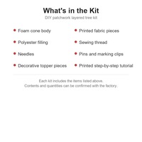 Kit DIY Arbre de Noël en Patchwork, Kit d'Artisanat pour Arbre de Noël, Ornement de Table, Kit d'Artisanat de Fêtes Semi-Artisanal, 23 Styles, Récolte d'Automne