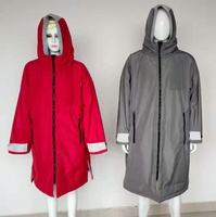 Poncho de surf unisexe personnalisé imperméable avec doublure en polaire Sherpa, coupe-vent, robe de change pour le surf, la natation, la plage et les activités de plein air