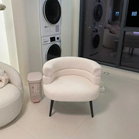 Vente en gros de meubles de maison, fauteuil d'appoint pour salon, fauteuil souple, fauteuil de courtoisie en tissu bleu, chaises de salon à vendre