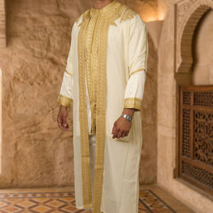 Nueva Colección de Ropa Tradicional Musulmana para Hombre, Estilo Marroquí de Lujo, Camisa Larga de Seda Antiarrugas - Product Image 2