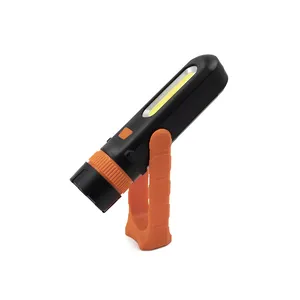 Multifunctional flexible ABS plastic torch 2W 1W COB LED Flashlight with strong magnet work light