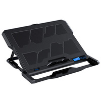 Refroidisseur pour ordinateur portable, ventilateur, support portable pour ordinateur de 15,6 pouces, système de refroidissement avec plaque de base de 17,3 pouces