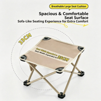 Tabouret de camping pliant moderne en X avec sac de transport – Durable, léger, en acier au carbone et tissu Oxford, portable pour le camping en extérieur et la plage