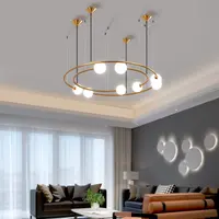 Lampu Gantung Kaca Kreatif Modern, Lampu Liontin Mewah Mewah untuk Ruang Tamu Kamar Tidur Studio Desainer Seni Nordik