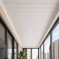 Panneau de plafond en PVC blanc mat WYRAX 200 mm 7,5 mm pour les intérieurs de bureaux modernes, finition linéaire propre, installation facile