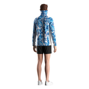 Chemise de kayak de pêche ventilée pour homme avec protection UV, couvre-visage souple, côtés en maille, coutures renforcées légères pour pêcheur et motard - Product Image 6