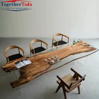 Table en bois en résine époxy de lave, sur mesure, de haute qualité, durable, style Art Antique, pour salle à manger, maison, bureau, restaurant - Prix fabricant