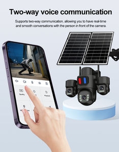 Più recente 12MP 3 lente PTZ telecamera solare Wifi movimento umano allarme di localizzazione a basso consumo di energia pannello solare Aov 24 ore di registrazione telecamera Cctv - Product Image 4