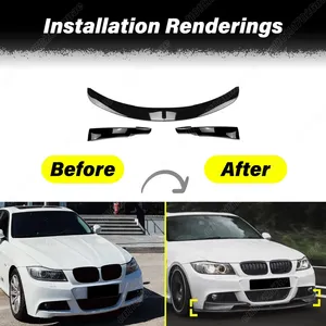 สำหรับรถยนต์ซีรีส์ 3 E90 E91 LCI M-Tech / M-Sport ปี 2009 2010 2011 2012 ชุดแต่งสปอยเลอร์กันชนหน้า - Product Image 2