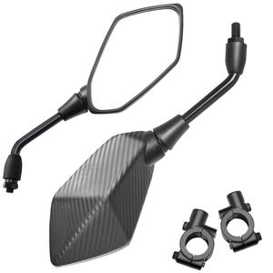 Espejo Retrovisor Universal Ajustable para Motocicleta - Espejo Convexo Rómbico con Tornillo de Rosca a la Derecha de 10 mm, 8 mm, 10 mm - Product Image 1