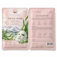 Échantillon gratuit personnalisé imprimé sur mesure, sachets cosmétiques en aluminium à trois soudures, emballage pour masques faciaux