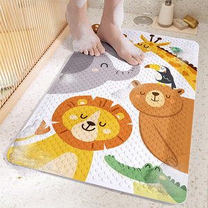 Tapis de sol antidérapant pour enfants en PVC lavable à la <span class=keywords><strong>main</strong></span>, motif d'animaux imprimés, grande taille - Product Image 1