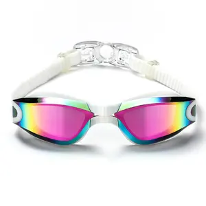 Gear Up for Victory Auto-Adjust Electroplated Swim Goggles Perfect for Adult Ironman Triathlons