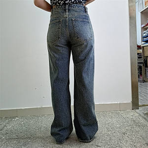 Wholesale Custom OEM Women Vintage Classic Comfortable Denim <b>Jeans</b> Casual Trousers Fashion Streetwear Pants - Product Image 4