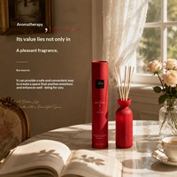 Ensemble diffuseur de parfum personnalisé avec étiquette privée, bouteille en céramique côtelée, aromathérapie, parfum d'intérieur, tube en papier cylindrique, boîte cadeau, décoration d'intérieur