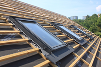 Fenêtre panoramique pleine hauteur en aluminium, fenêtre fixe isolée avec cadre en aluminium