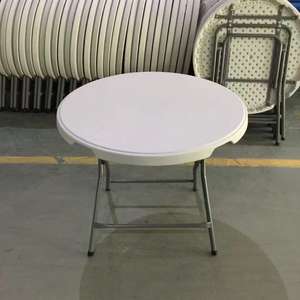 أثاث مأدبة بلاستيكي قابل للطي بارتفاع دائري محمول على الطراز الحديث للاستخدام المنزلي والفندقي أو المستشفى - Product Image 6