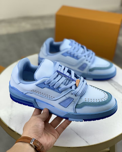Chaussures de sport de luxe pour homme en cuir véritable, haute qualité, pour la marche décontractée, la course et le skateboard - Product Image 1
