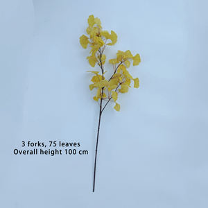 خصم كبير على أوراق الحرير المزخرفة محاكاة للنباتات ورقة جلدية من الحرير جينجو بيلوبا - Product Image 2