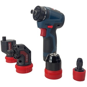 [Expo de Septiembre] <span class=keywords><strong>Taladro</strong></span> Multiusos sin Escobillas de 300W y 12V con 4 Cabezales de Cambio Rápido, Compatible con Batería <span class=keywords><strong>Bosch</strong></span> - Product Image 1