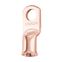 1/0 AWG * 1/4 Câble de soudage Oeillet en cuivre nu Cosses de fil Cosses à anneau AWG Cosses à sertir en cuivre robustes