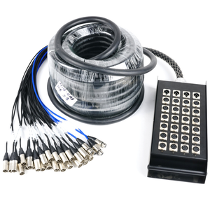 Câble audio multipaire <span class=keywords><strong>XLR</strong></span> blindé professionnel 28 canaux <span class=keywords><strong>30m</strong></span> pour connecteurs, cuivre sans oxygène 22mm, avec décharge de tension métallique - Product Image 2