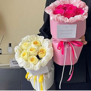 Papier d'emballage pour fleurs nacré imperméable et épaissi de 49 cm x 5 m pour anniversaires, mariages, bouquets de fleuristes, papier glassine - Product Image 4
