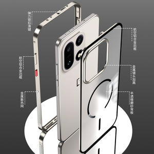 Étui de téléphone OnePlus 15 en métal à dissipation thermique ultra-fin, cadre ultra-fin, panneau arrière mat, adsorption magnétique, résistant aux empreintes digitales - Product Image 4