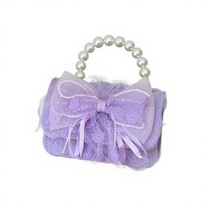 Mochila Diaria de Verano para Niñas, Estilo Princesa con Perlas, <span class=keywords><strong>Monedero</strong></span> Pequeño con Aroma, Bolsas de Accesorios - Product Image 3