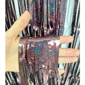 A-mazon ม่านอลูมิเนียม1*2ม., ม่านฟอยล์พู่โลหะม่านตกแต่งผ้าม่านงานปาร์ตี้ - Product Image 6