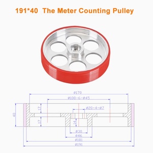 Polea de recuento de cerámica pulverizada 191*40 con cable de compresión, polea de plástico PU circular de 600 mm para máquina extrusora - Product Image 6