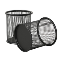 Offre Spéciale : Porte-Stylos en Métal Grille Noire et Argentée de 910 cm avec Calendrier Intégré pour l'Organisation du Bureau et le Rangement de la Papeterie