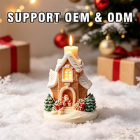 3D Weihnachtshütten-Kerzenformen für Kerzenherstellung, Weihnachtskegel-Hütten-Harzformen, Silikonformen für den Winterurlaub